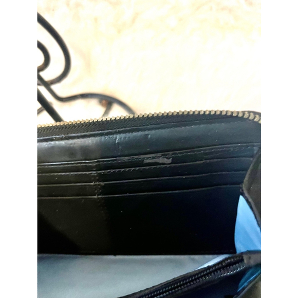 Coach Leather Long Wallet Black Women - Picture 10 of 12